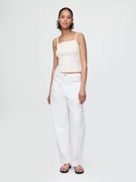 Rib Sweater Crop Tank Top