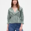 Ruffle Collar V-Neck Top