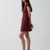 Scoop Neck Lace-Trim Mini Dress