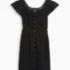 Scoop Neck Lace-Trim Mini Dress