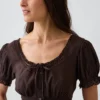Scoop-Neck Lace-Trim Tiered Maxi Dress