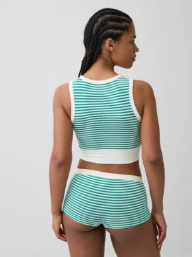 Seamless Rib Crop Tank Top