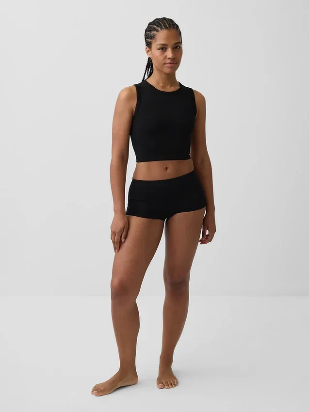 Seamless Rib Crop Tank Top