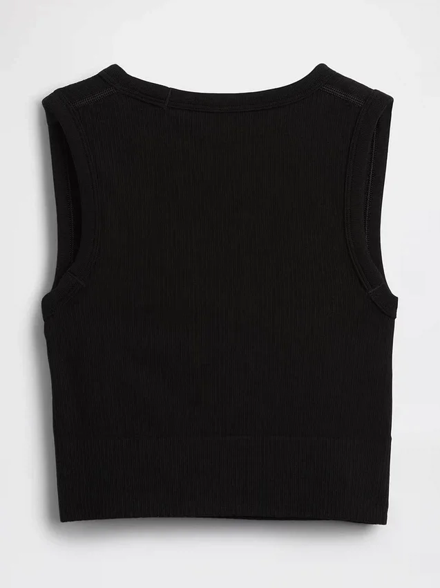 Seamless Rib Crop Tank Top