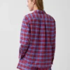 Seersucker Plaid Oversized Shirt