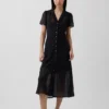 Sheer Midi Shirtdress