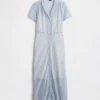 Sheer Midi Shirtdress