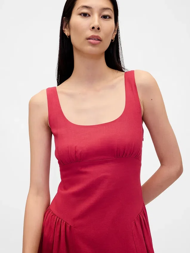 Shirred Maxi Dress