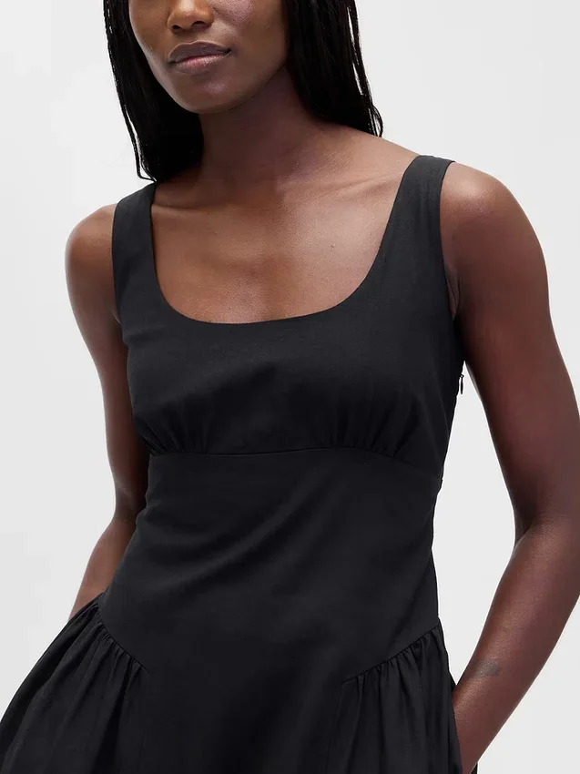 Shirred Maxi Dress