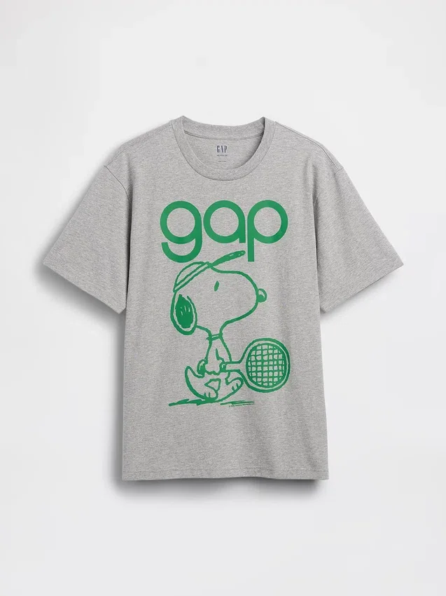 Snoopy Logo Relaxed Graphic T-Shirt