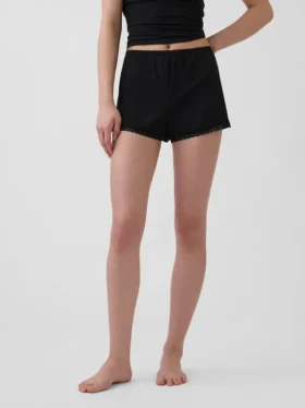 Softest Modal Lace-Trim Pj Shorts