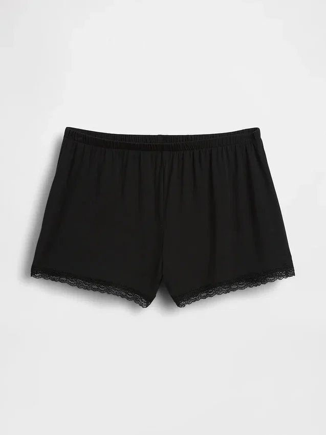 Softest Modal Lace-Trim Pj Shorts