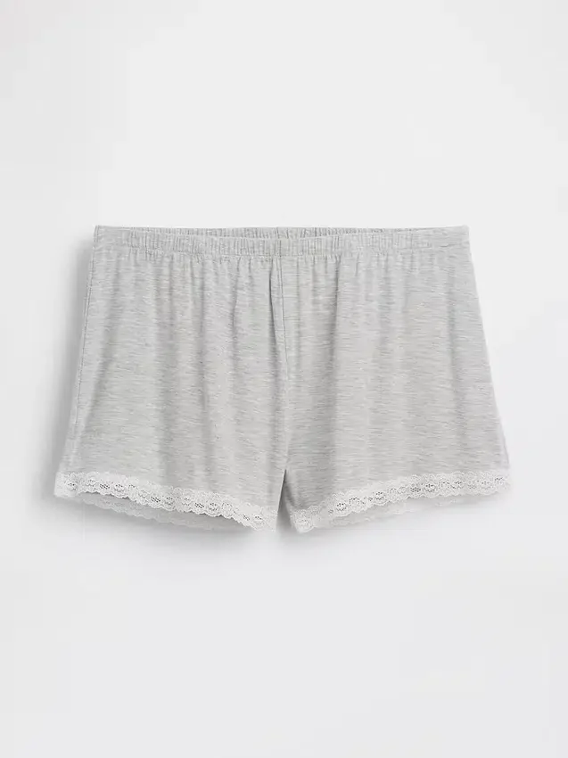 Softest Modal Lace-Trim Pj Shorts