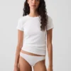 Softest Organic Stretch Cotton Lace-Trim Bikini