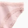 Softest Organic Stretch Cotton Lace-Trim Bikini