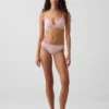 Softest Organic Stretch Cotton Lace-Trim Thong