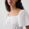 Square-Neck Peplum Top