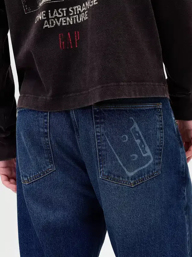 Stranger Things Adult Flannel-Lined Extra Baggy Jeans