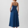 Strapless Denim Maxi Dress