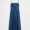 Strapless Denim Maxi Dress