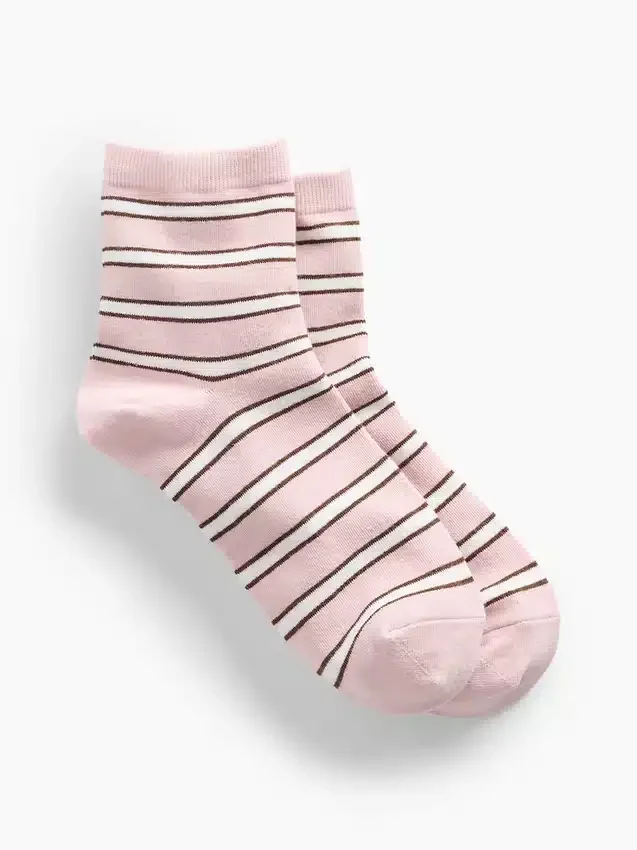 Stripe Half Crew Socks