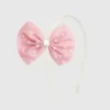 Sweet Wink Pretty Pearl Tulle Bow Headband