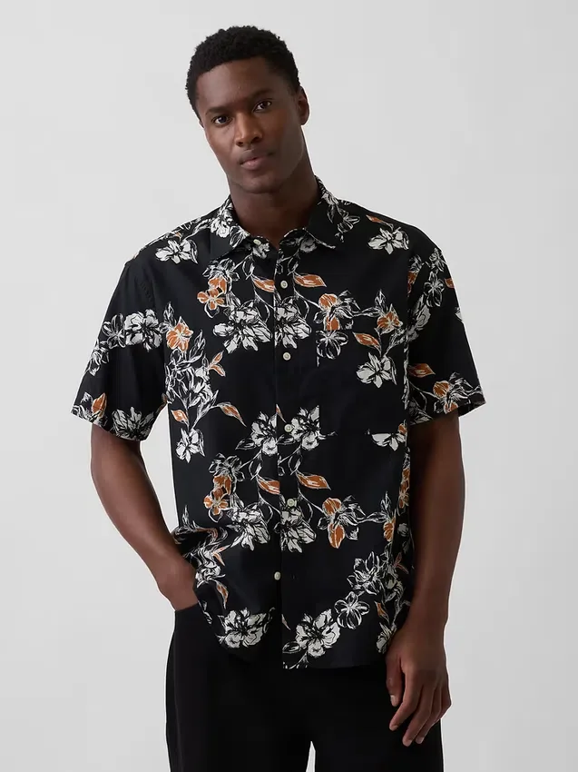 Textured Linen-Cotton Shirt