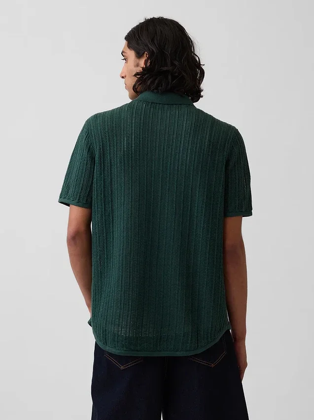 Textured Relaxed Sweater Shirt