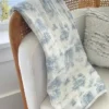 The Gilded Bird Spring Toile Bamboo Baby Blanket