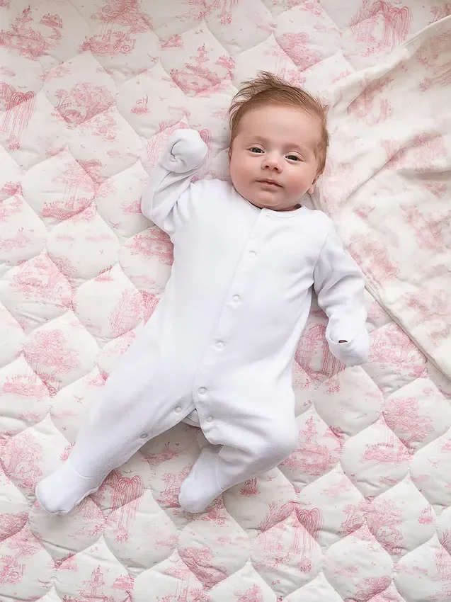 The Gilded Bird Spring Toile Quilted Playmat