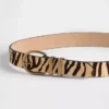 Tiger Print Calf Hair Belt