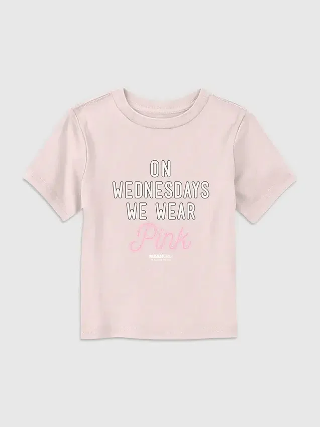 Toddler Mean Girls on Wednesdays We Wear Pink Graphic Tee