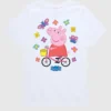 Toddler Peppa Pig Bike Butterflies Short Sleeve T-Shirt