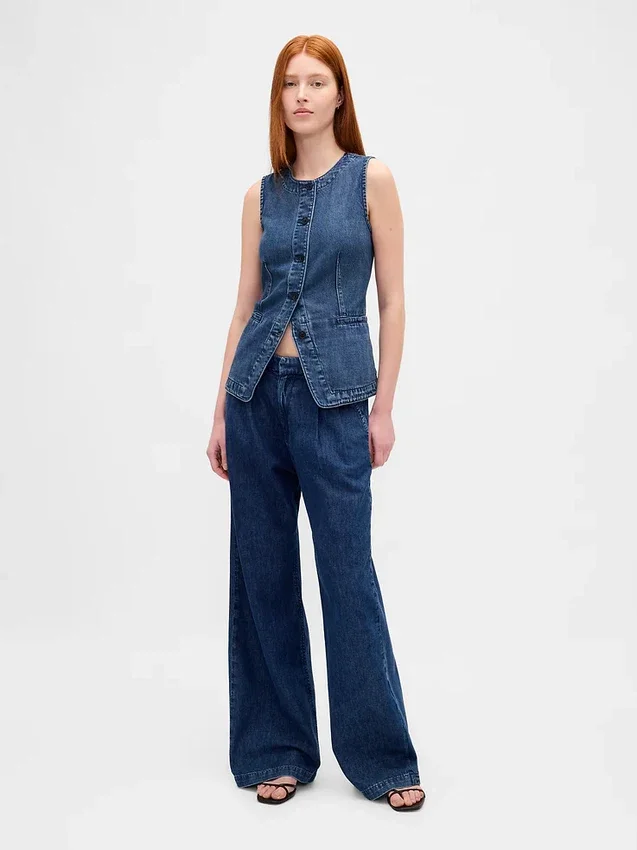 Ultrasoft Denim Longline Vest