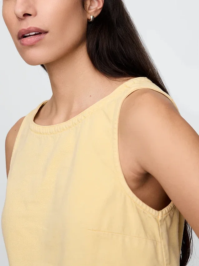 Ultrasoft Denim Shell Tank Top