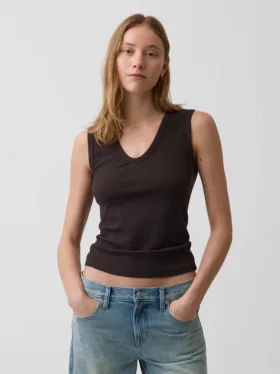 Variegated Rib Tank Top