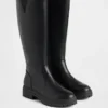 Vegan Leather Lug Sole Tall Boots