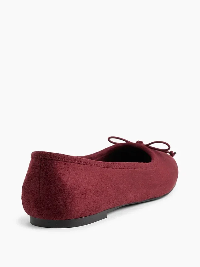 Vegan Suede Ballet Flats