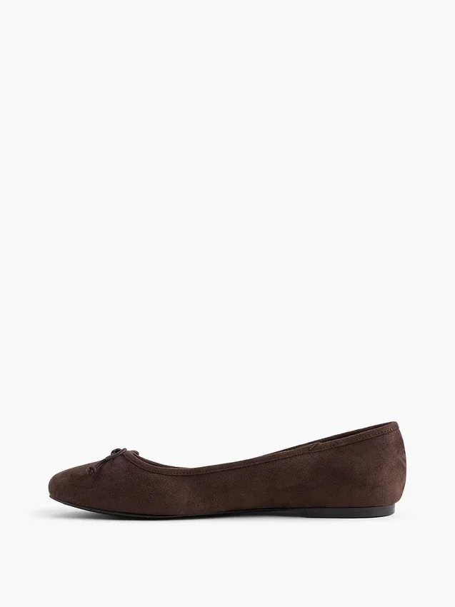 Vegan Suede Ballet Flats