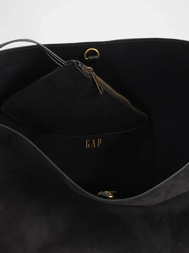 Vegan Suede Bucket Bag