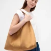 Vegan Suede Slouchy Tote Bag