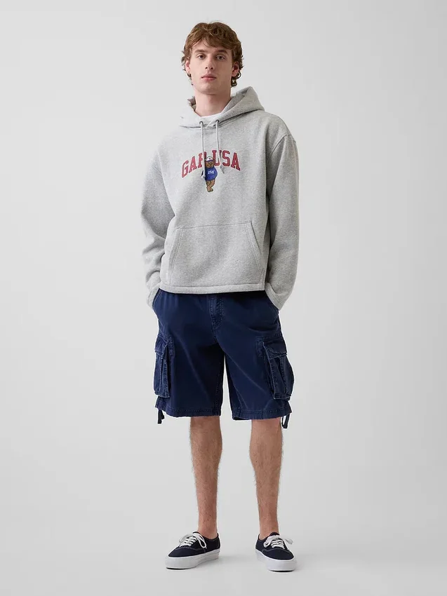 Vintagesoft Oversized Americana Logo Hoodie