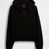 Vintagesoft Oversized Crop Zip Hoodie
