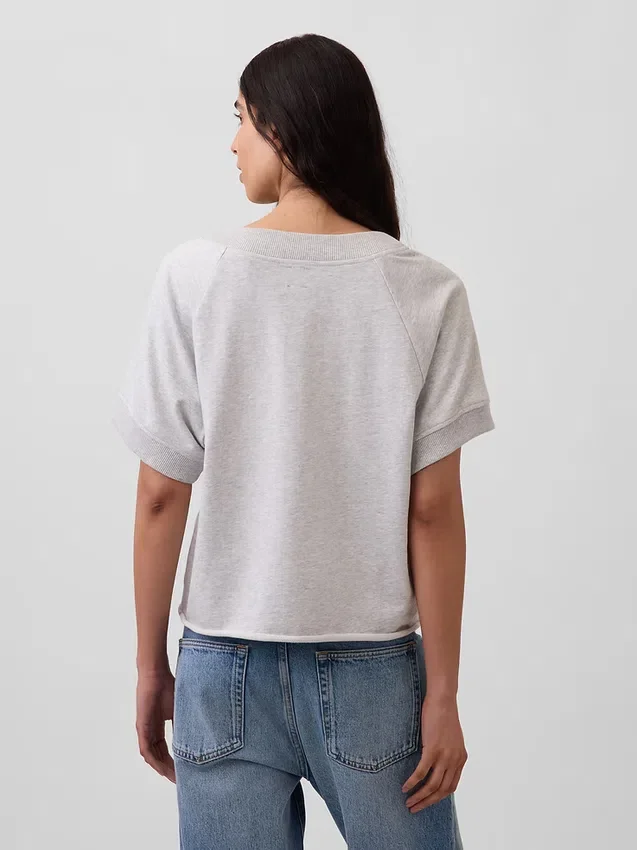 Vintagesoft Terry Oversized V-Neck Sweatshirt
