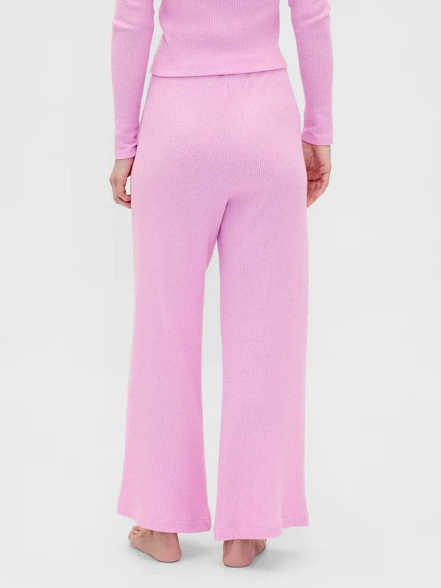 Waffle Wide-Leg Pj Pants